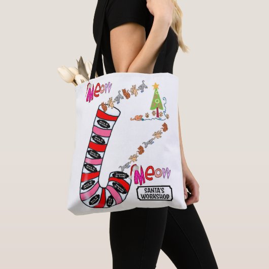 Meow Frohe Weihnachten Frauen Tragetaschen Tasche (Von Nahem)