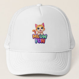 Meow Fun - Cute Smiling Cat Hat Truckerkappe