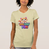 Meow Fun - Cute Smiling Cat T-Shirt (Vorderseite)