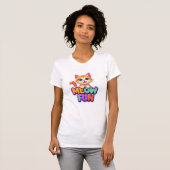 Meow Fun - Cute Smiling Cat T-Shirt (Vorne ganz)