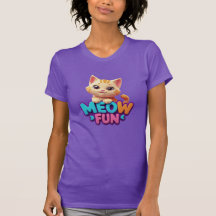 Meow Fun - Süßes Katzen-T-Shirt 