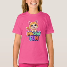 Meow Fun - Süßes Lächelnde Katze T-Shirt