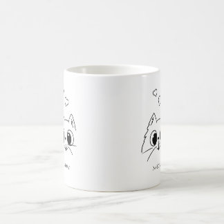 MEOW für Katzen Liebhaber lustig Kaffeetasse