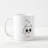 MEOW für Katzen Liebhaber lustig Kaffeetasse (Links)