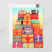 Meow Geschenk Geburtstagsturm Feiertagspostkarte (Vorne/Hinten)