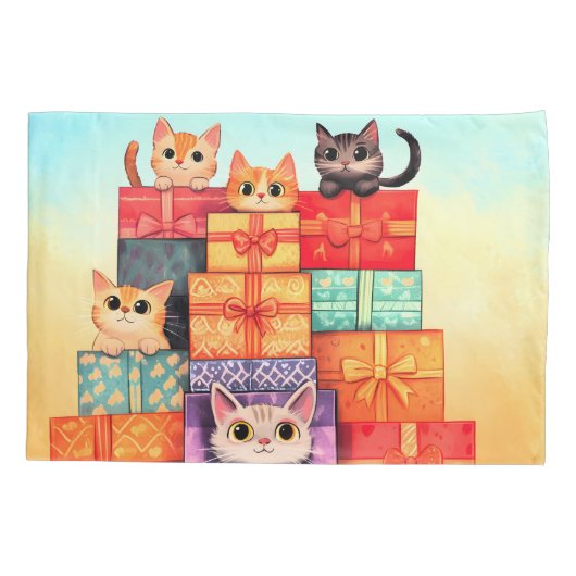 Meow Geschenk Geburtstagsturm Kissenbezug (Rückseite)