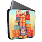Meow Geschenk Geburtstagsturm Laptopschutzhülle (Vorne Rechts)