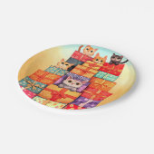 Meow Geschenk Geburtstagsturm Pappteller (Schrägansicht)