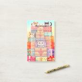 Meow Geschenk Geburtstagsturm Post-it Klebezettel (Auf Schreibtisch)