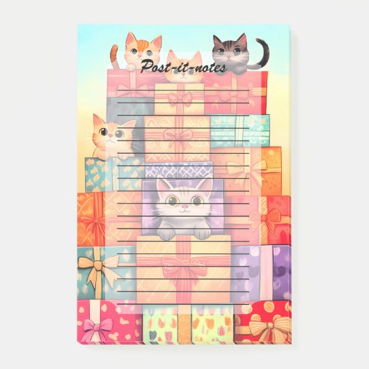 Meow Geschenk Geburtstagsturm Post-it Klebezettel (Vorderseite)