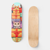 Meow Geschenk Geburtstagsturm Skateboard (Vorderseite)