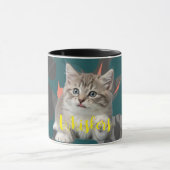 Meow-gical Erinnerungen: Personalisierte Cat Foto Tasse (Zentrum)