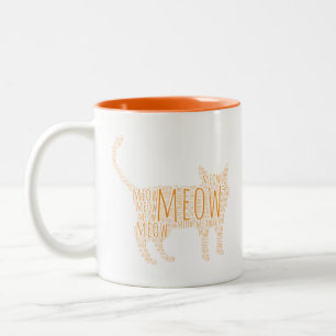 MEOW Ginger Cat Zweifarbige Tasse