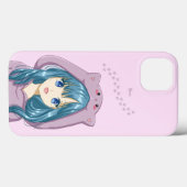 Meow Girl iPhone Case (Rückseite (Horizontal))