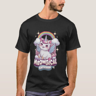 Meow-gisch Caticorn Süße Katze Einhorn Mädchen Kit T-Shirt
