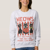 Meow Halloween Black Cat Pet Shop Trick oder Behan Sweatshirt (Vorderseite)