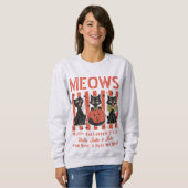 Meow Halloween Black Cat Pet Shop Trick oder Behan Sweatshirt (Vorne ganz)
