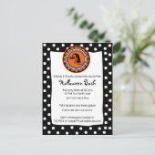 Meow Halloween Einladung (Stehend Vorderseite)