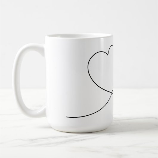 Meow heart and paw, mug for cat owners kaffeetasse (Links)