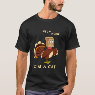 Meow Ich bin Cat Turkey Fake Cat Funny Cat Lover V T-Shirt