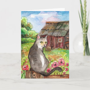 Meow in der Scheune Karte