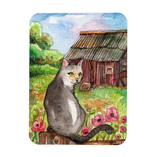 Meow in der Scheune Magnet (Vertikal)