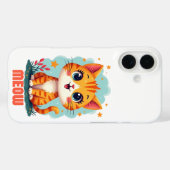 Meow iPhone 16 Case-Mate - Spielerischer Schutz Hülle (Rückseite (Horizontal))