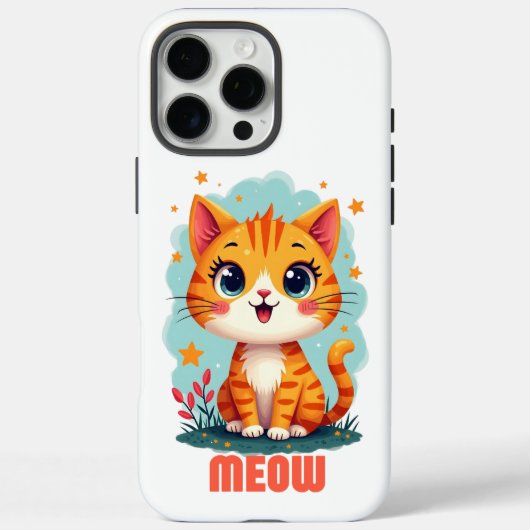 Meow iPhone 16 Pro Max Case-Mate Hülle (Rückseite)