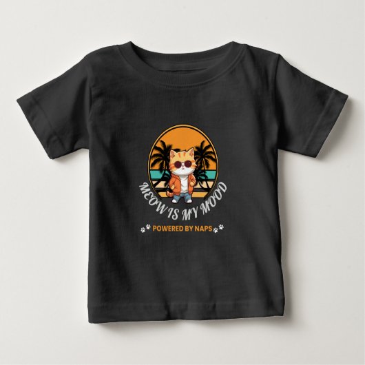 Meow Is My Mood Baby T-shirt (Vorderseite)