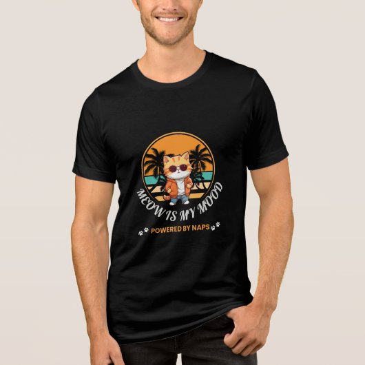 Meow Is My Mood Tri-Blend Shirt (Vorderseite)