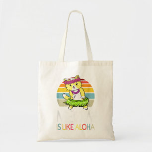 Meow ist wie Aloha Cat Hawaiian Tance Hula Kitty F Tragetasche