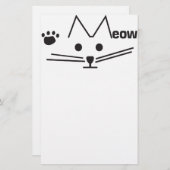 Meow-Katze Briefpapier (Vorne/Hinten)