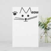 Meow-Katze Briefpapier (Stehend Vorderseite)