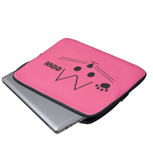 Meow-Katze Laptopschutzhülle (Vorne Knopf)