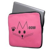 Meow-Katze Laptopschutzhülle (Vorderseite Links)