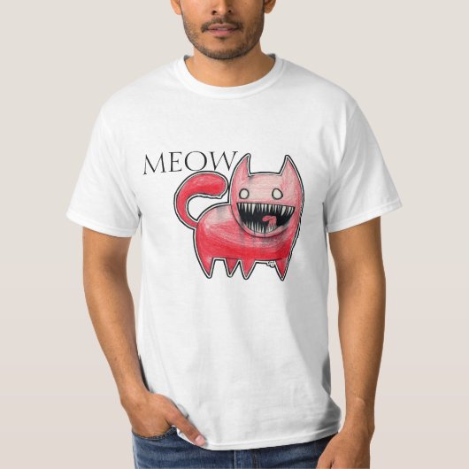 Meow-Katze T-Shirt (Vorderseite)