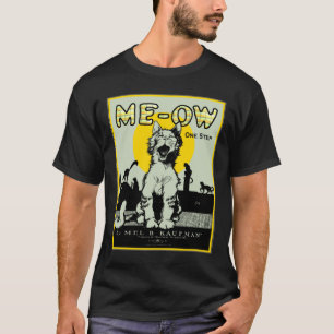 Meow-Katzen-Kunst - Vintag T-Shirt