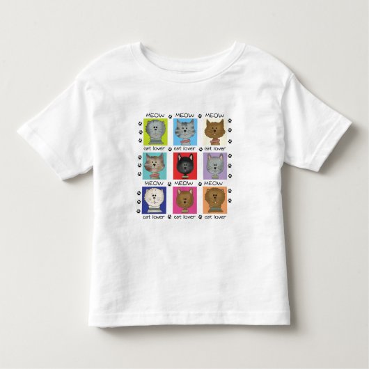 Meow-Katzen-Liebhaber-T-Shirts und Geschenke Kleinkind T-shirt (Vorderseite)