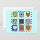 Meow-Katzen-Liebhaber-T-Shirts und Geschenke Postkarte (Vorne/Hinten)