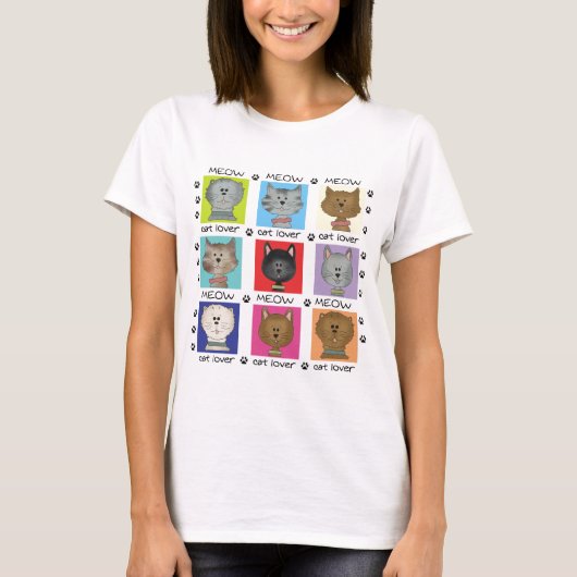 Meow-Katzen-Liebhaber-T-Shirts und Geschenke T-Shirt (Vorderseite)