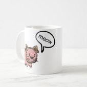 Meow-Katzen-Tasse Kaffeetasse (Vorderseite Links)
