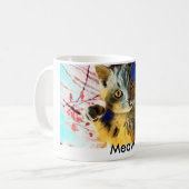 Meow-Katzen-Tasse Kaffeetasse (Vorderseite Links)