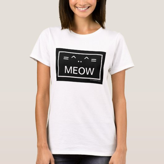 MEOW Keyboard-Zeichen Cat T-Shirt (Vorderseite)