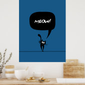 meow kitblue 1 Poster (Küche)