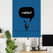 meow kitblue 1 Poster (Heimbüro)
