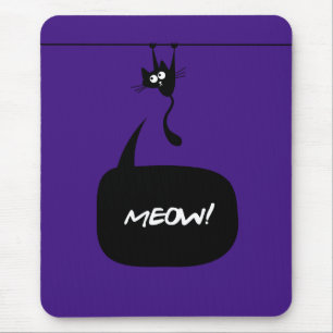 Meow Kitty lila mousepad 2