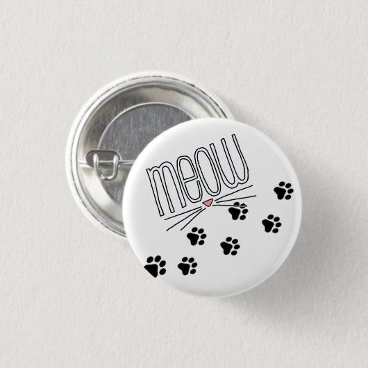 Meow ~ Knopf Button (Vorne & Hinten)