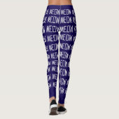 Meow Leggings - Stilvolles Meow Message Pattern (Rückseite)