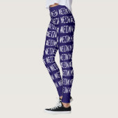 Meow Leggings - Stilvolles Meow Message Pattern (Links)