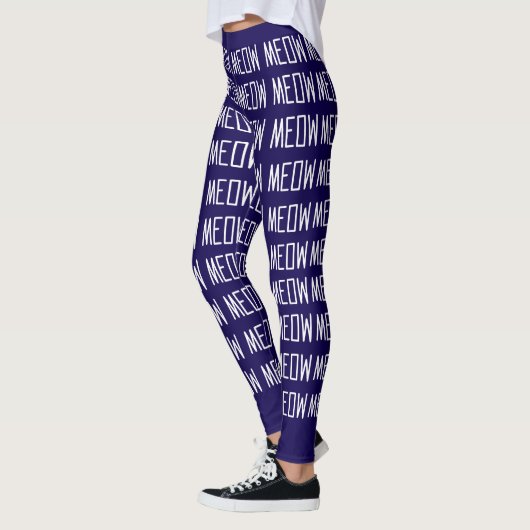 Meow Leggings - Stilvolles Meow Message Pattern (Links)